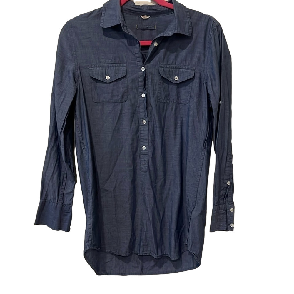 J Crew denim button down, XS 🔵